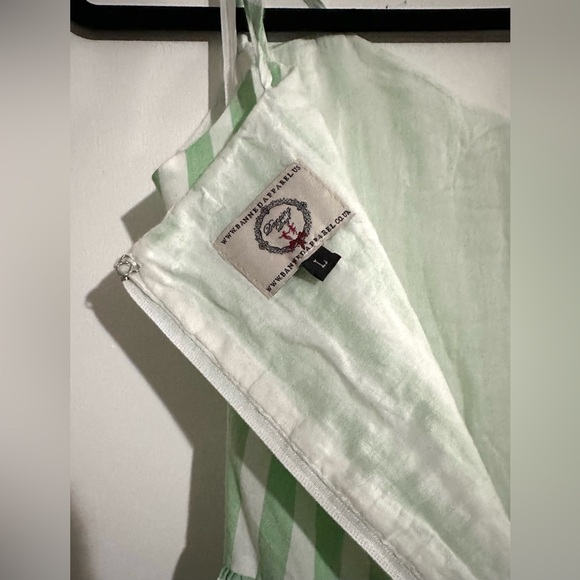 Banned Apparel 50s Candy Stripe Strappy Sundress in Green NWOT Size Large - Picture 9 of 12